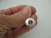 bullseye earrings in sterling silver and 14k gold photo #3