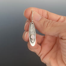 sterling silver dangle earrings with chalcedony