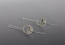 modern textured sterling silver earrings with silver ear wires