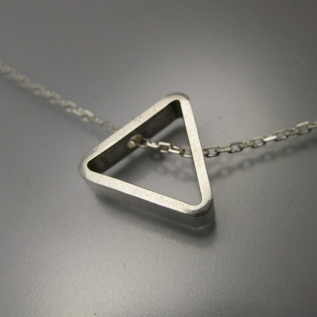 bermuda triangle sterling silver necklace photo #1