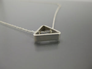 bermuda triangle sterling silver necklace photo #3